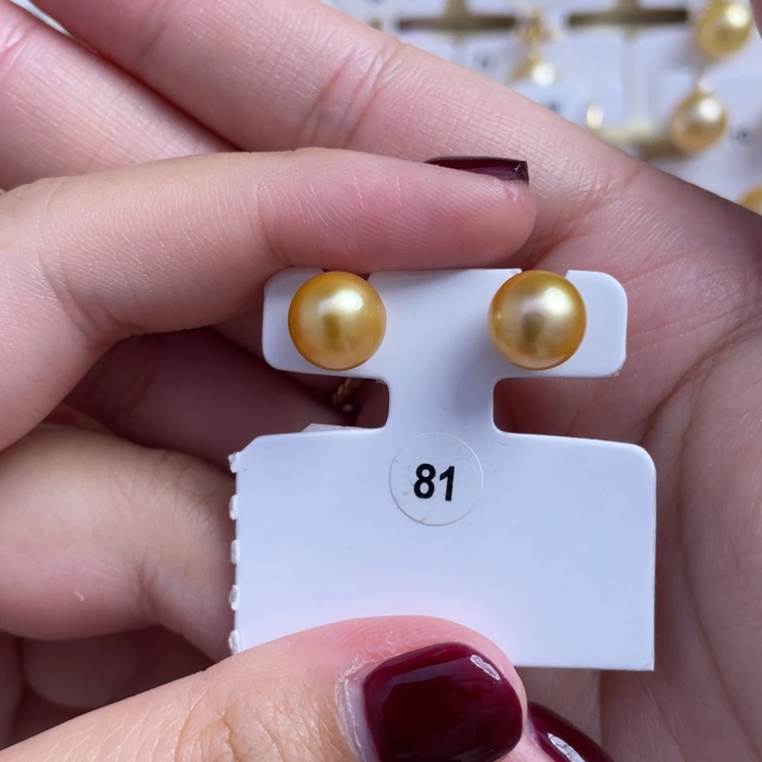 海水珍珠发饰18K金镶嵌