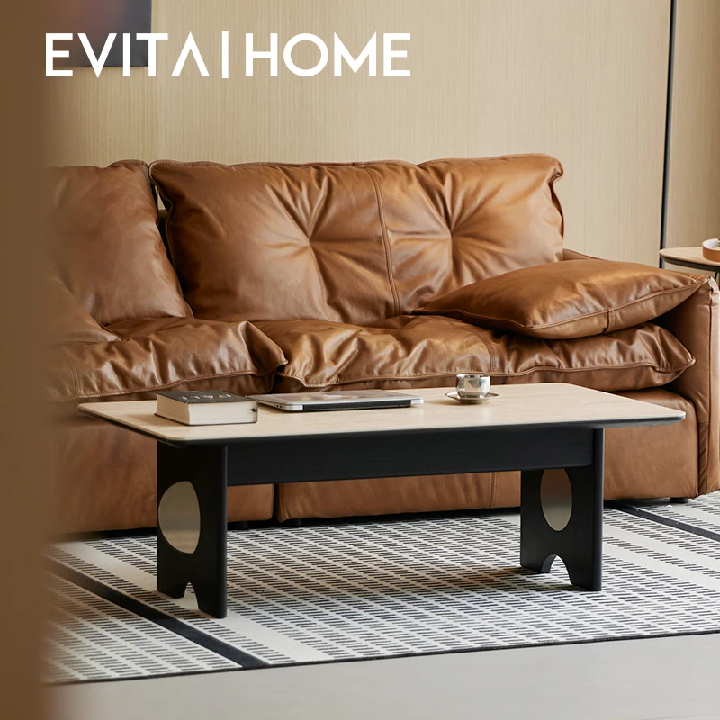 EVITA Home月影茶几法式奶油风客厅小户型家用轻奢高级感设计师