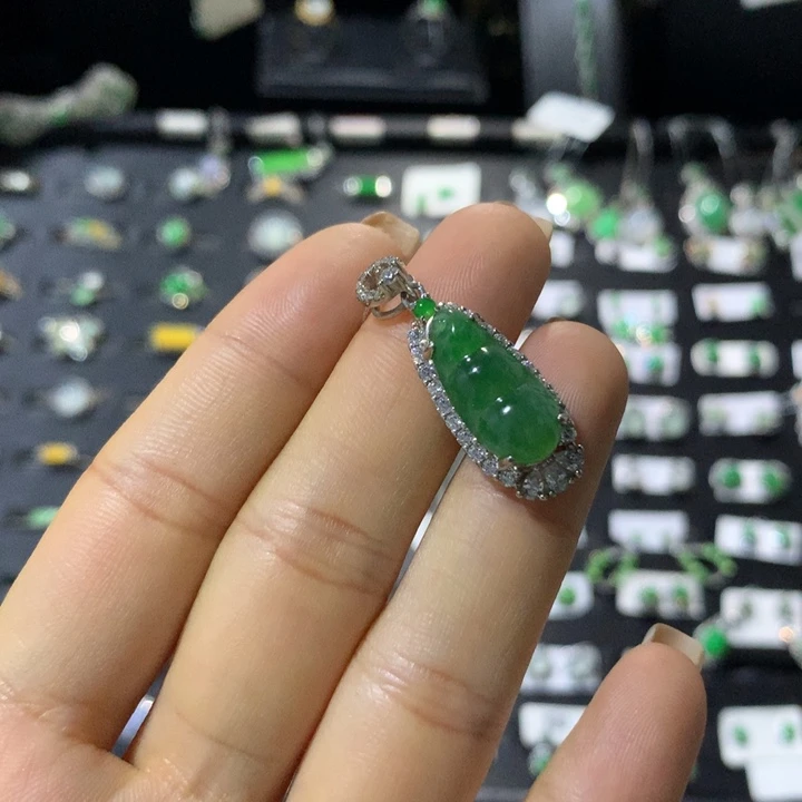 翡翠银S925镶嵌戒指