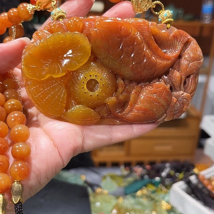 未镶嵌岫玉毛衣链
