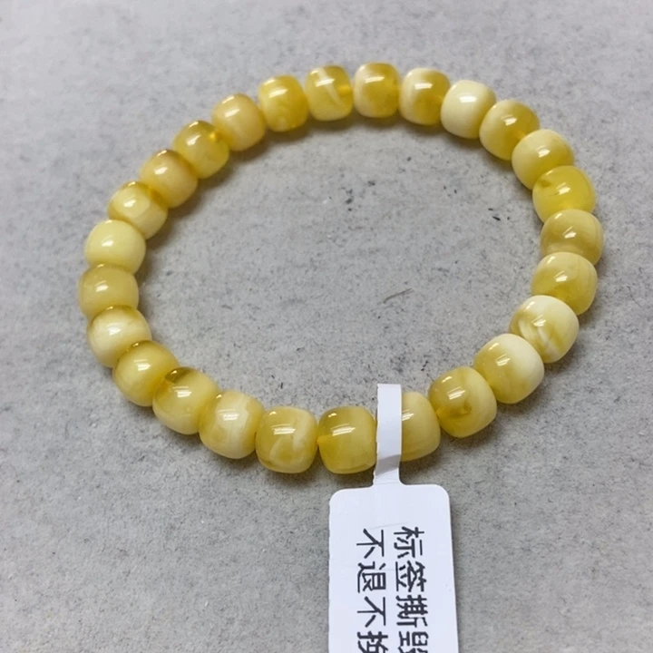 蜜蜡未镶嵌裸石手串