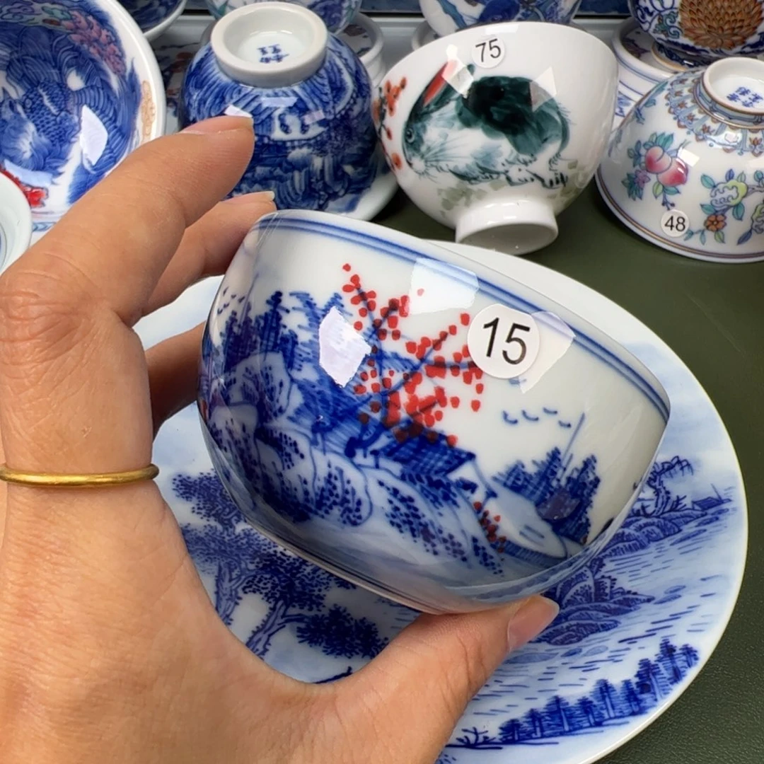 陶瓷景德镇纯手工纯手绘茶具木木15