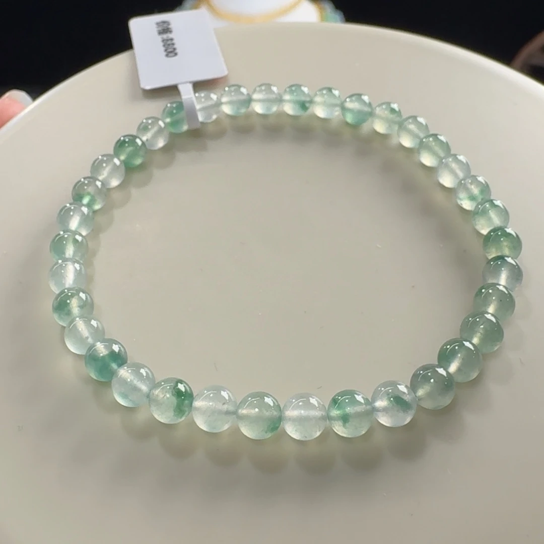 翡翠未镶嵌手链绿野仙踪飘花单圈卡5mm