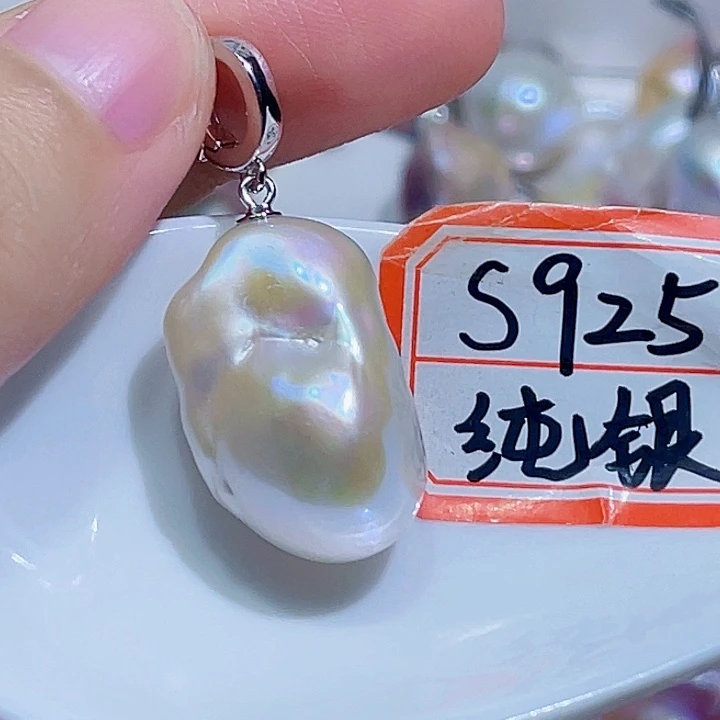 淡水珍珠银S925镶嵌颈饰