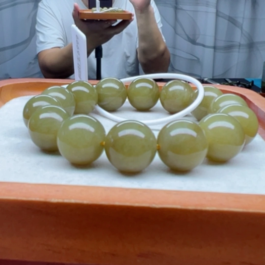【闪购商品】未镶嵌手串和田玉和田玉纯天然且末金山糖ka 16