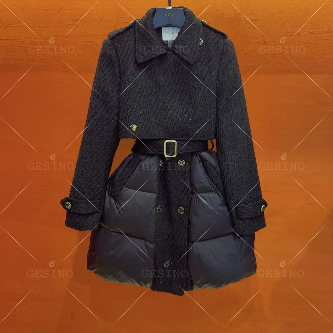 【G】秋冬气质小香风时尚设计师中长款羽绒服 QD-2025326