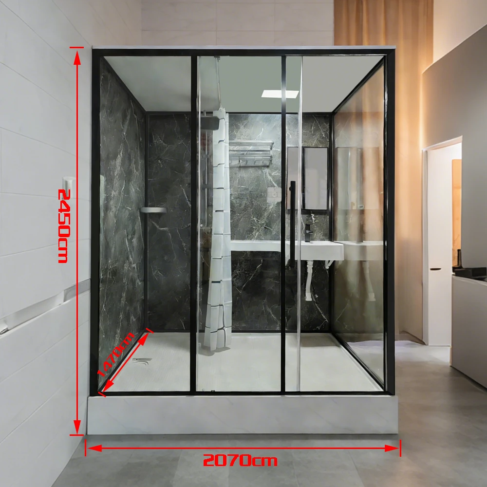 2070x1470x2450整体淋浴房一体式卫浴干湿分离含整套水件