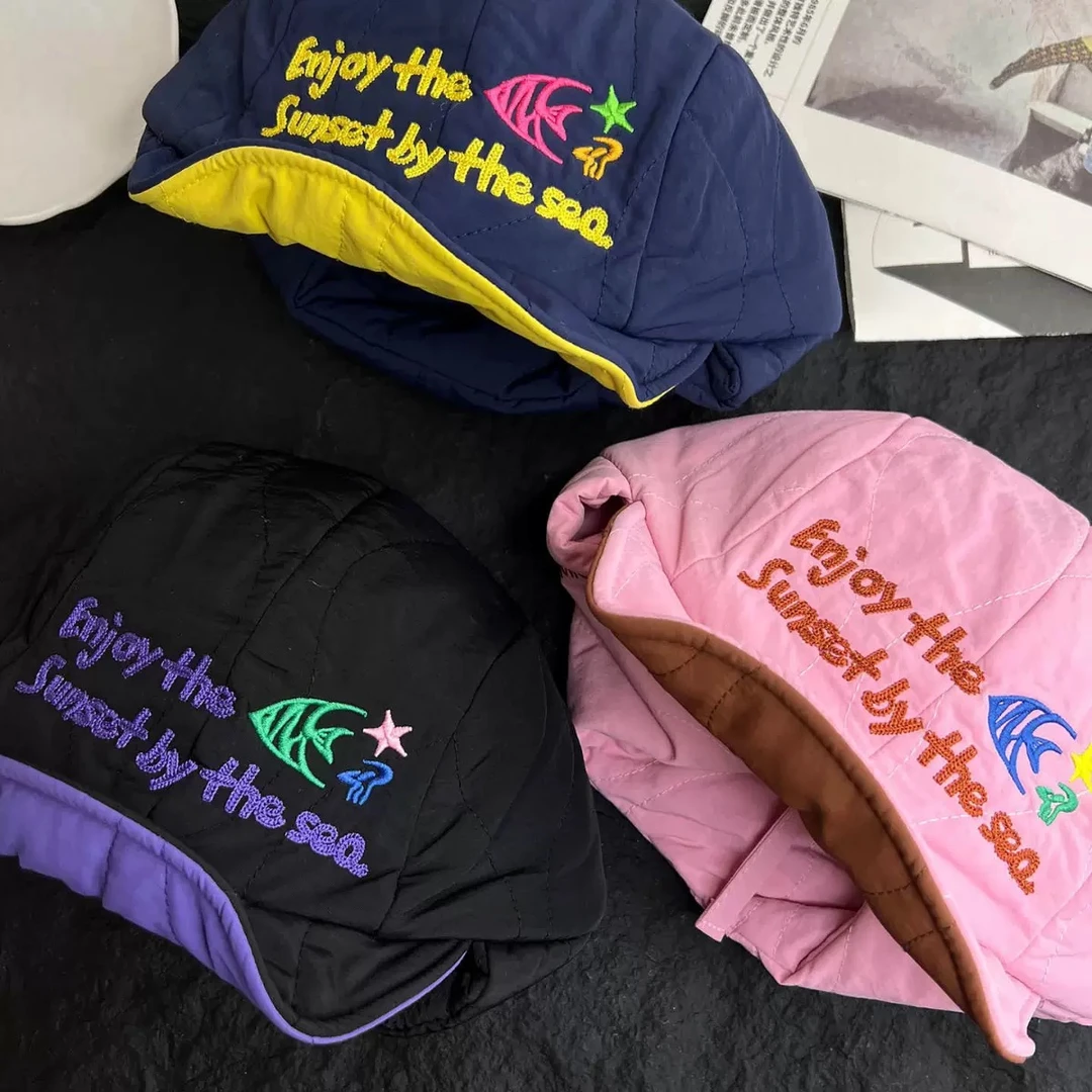 时尚帽子宽檐中大童婚纱卷檐雷锋帽冬季冬款短檐