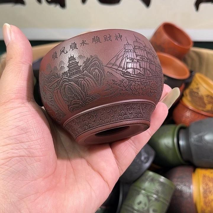 茶杯紫砂全手工紫砂主人杯