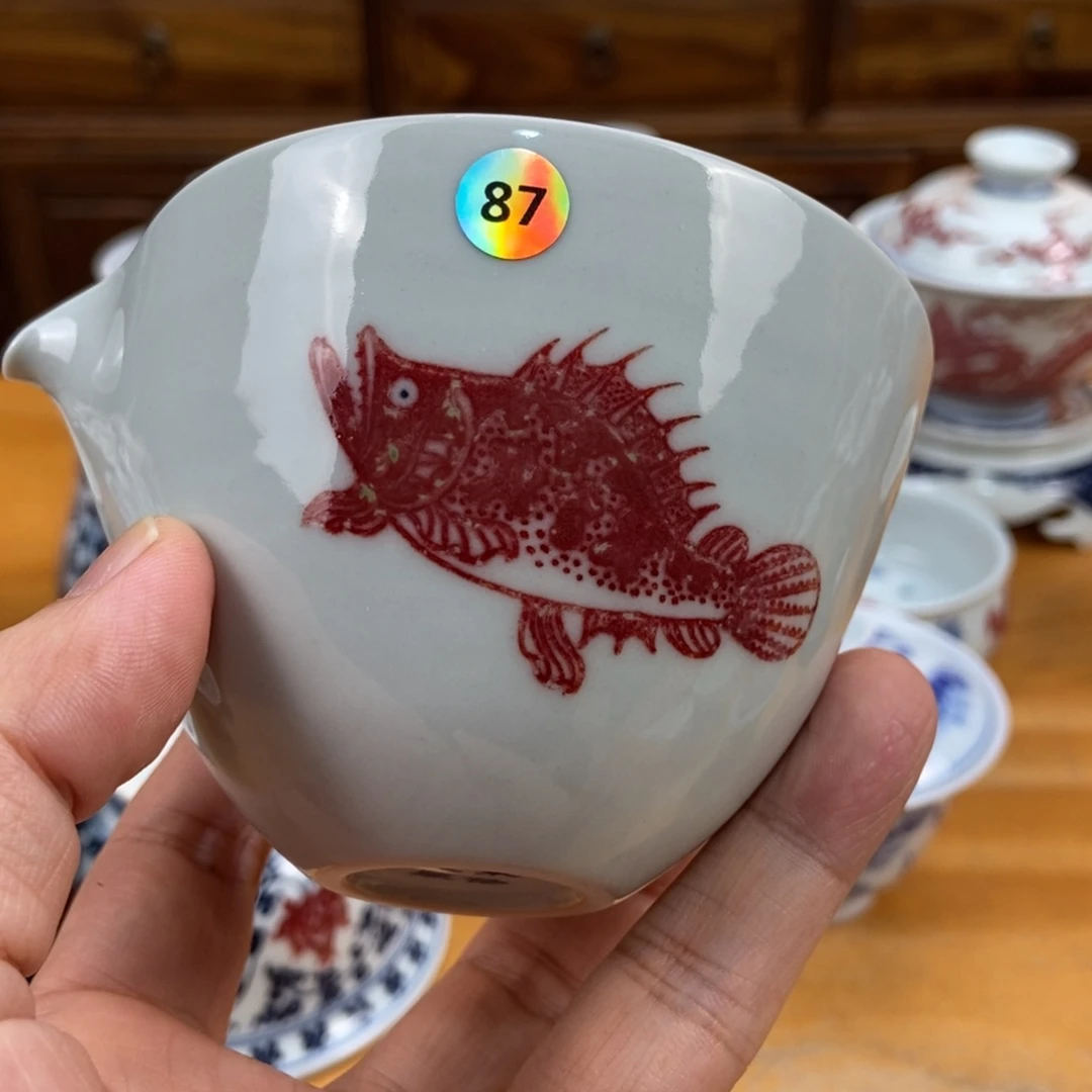 手绘茶具现代制品