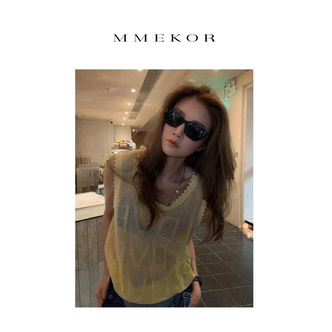 MMEKOR“真爱永恒”针织衫 2025新款千金玛德琳百搭背心 89828
