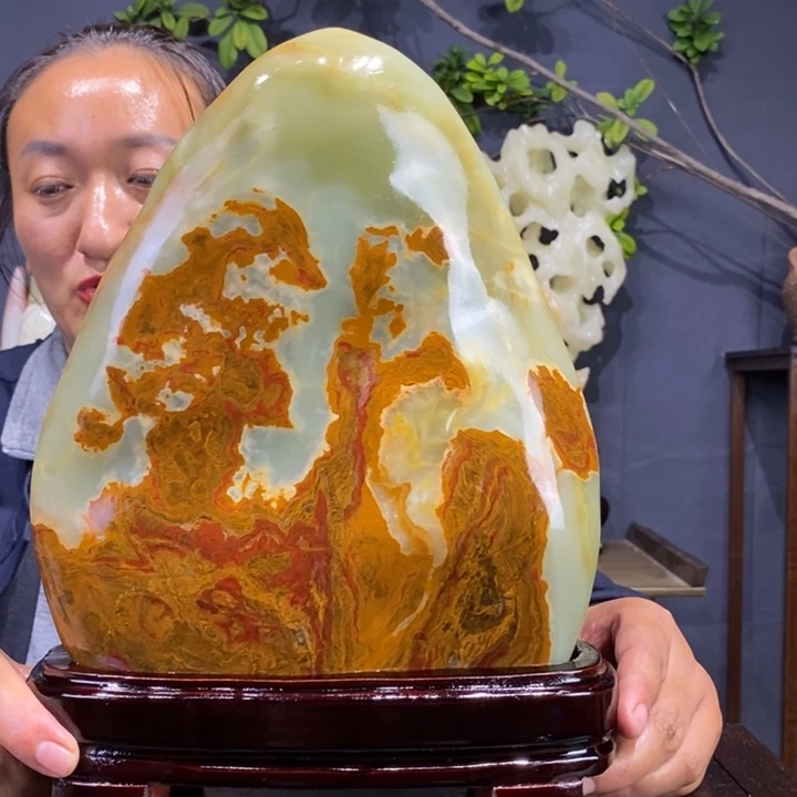 石材伊朗古青石摆件