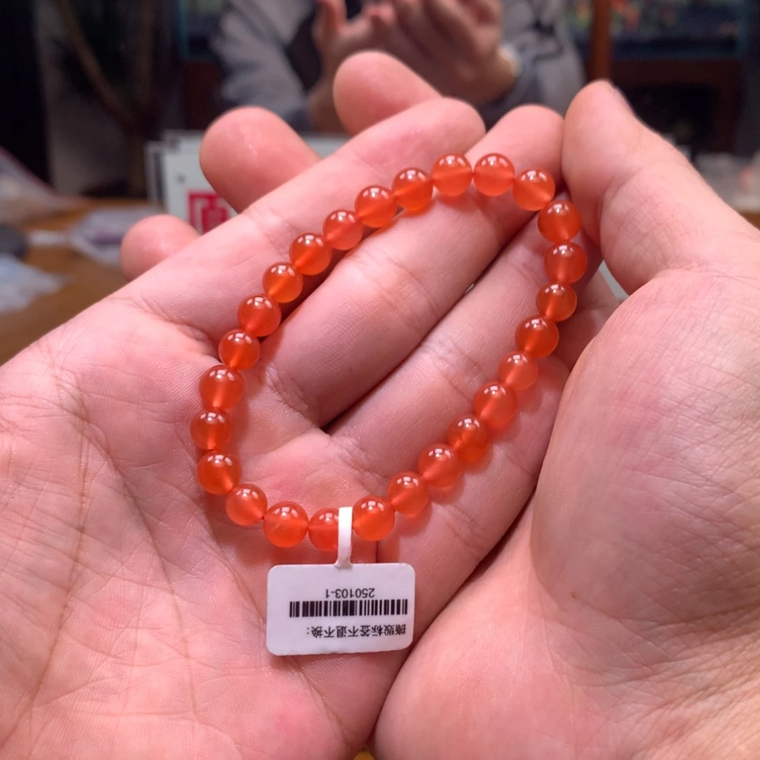 南红玛瑙单圈未镶嵌寶*7mm➕剧红