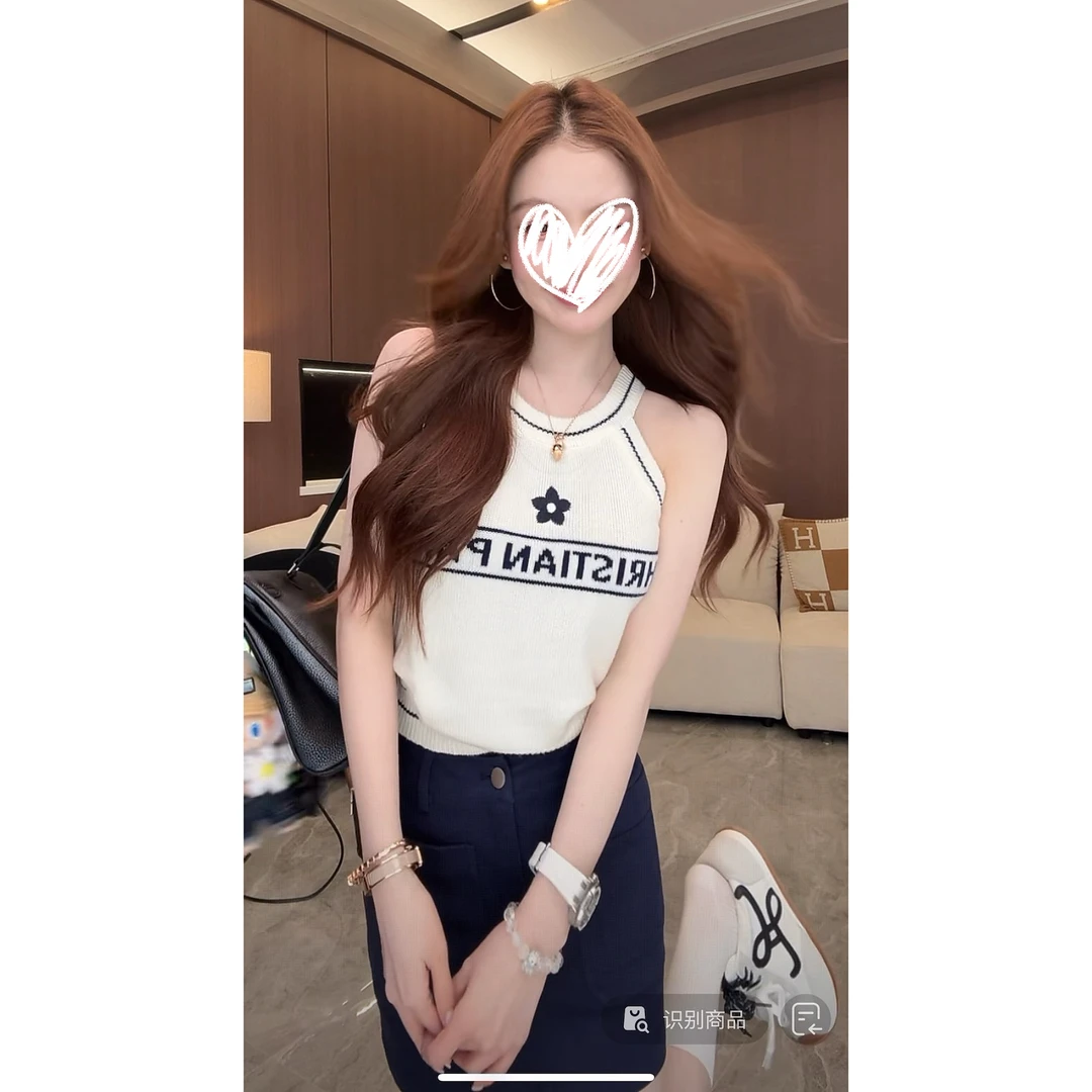 【克里斯提娜】夏季时尚气质百搭通勤减龄针织背心