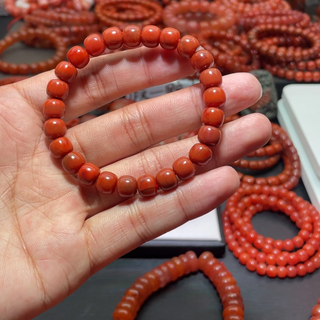 南红玛瑙手链未镶嵌
