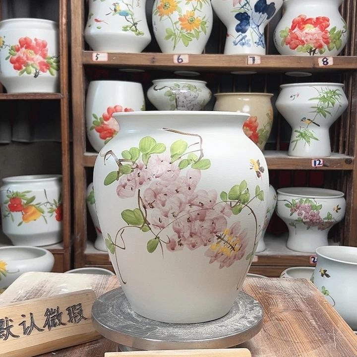 摆件高26口18.5紫藤新款陶瓷陶瓷