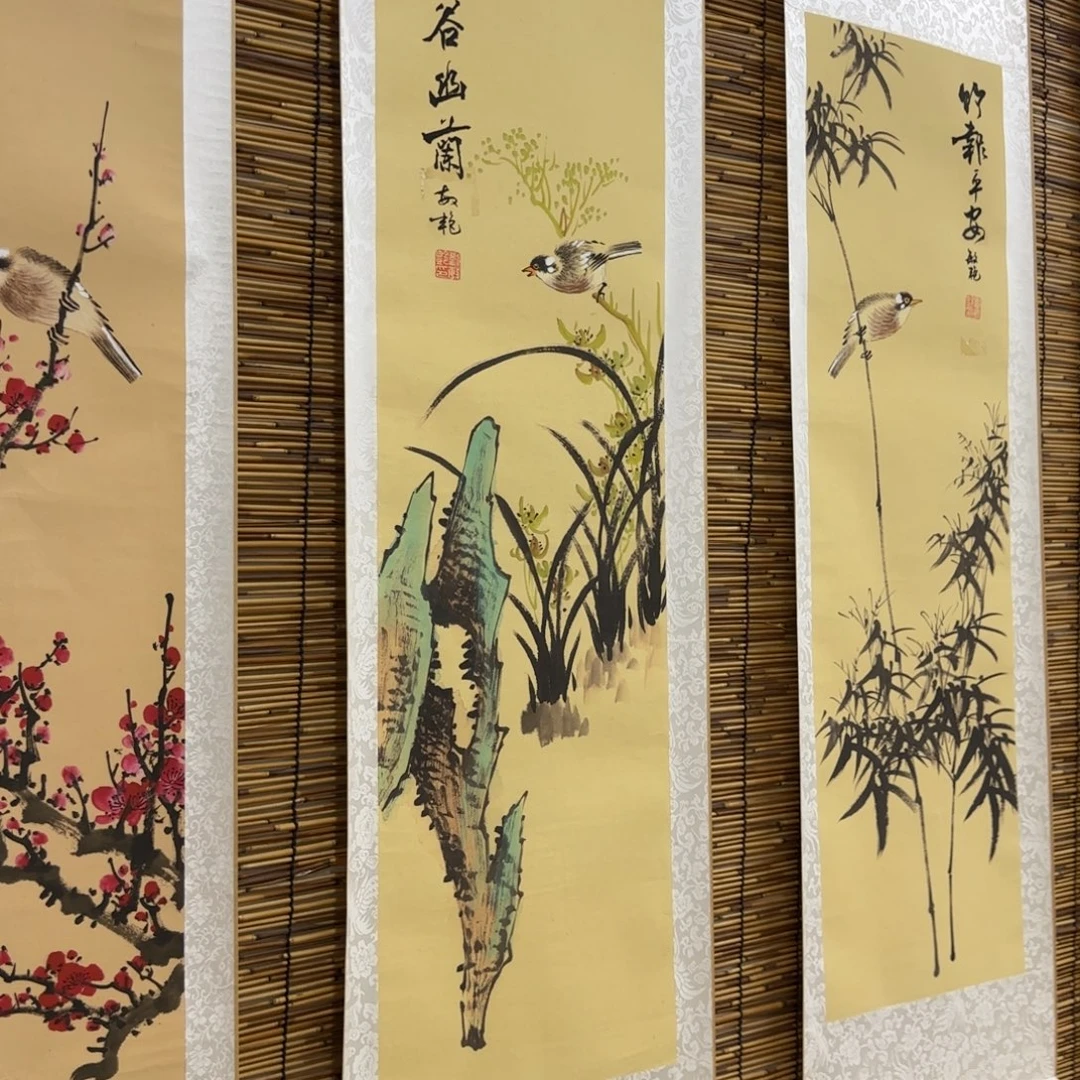 舍****国画QB四幅一套作品！带证书！只限一单