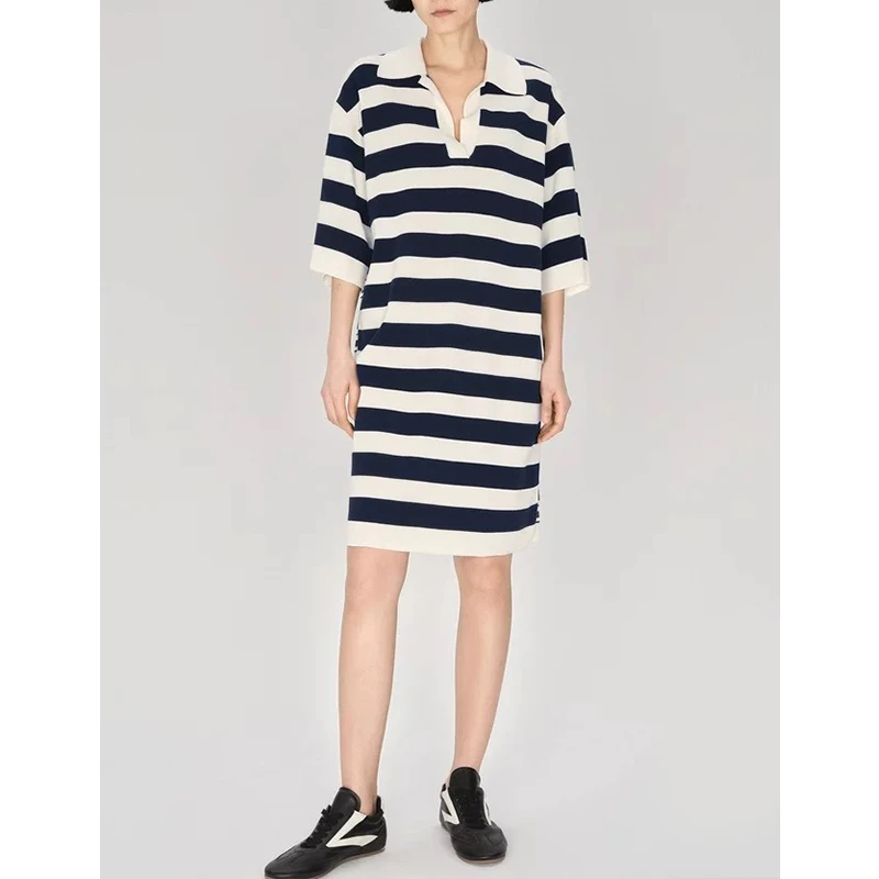 原单非市面货！"ED家"棉前后拼接条纹连衣裙 C716