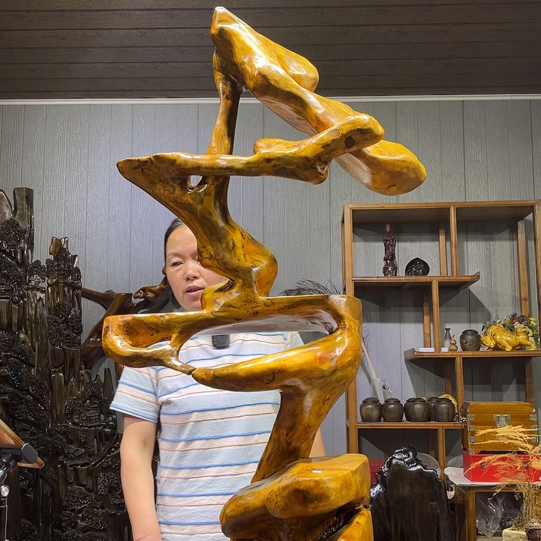 金丝楠乐*居树根博古架