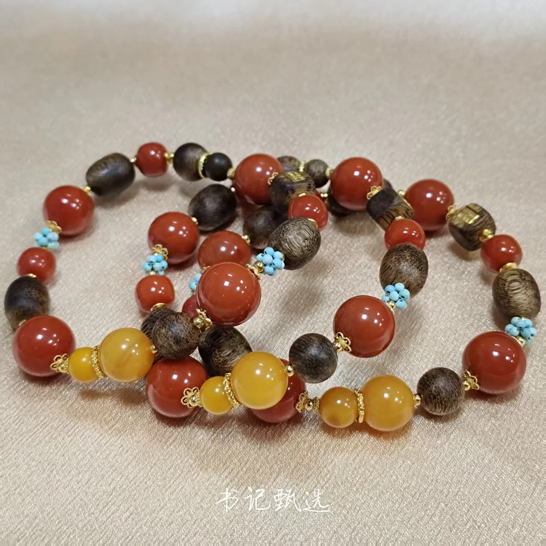 【书记甄选】原创南红单圈手链 多样性发一件 约8-11mm 6290LQ