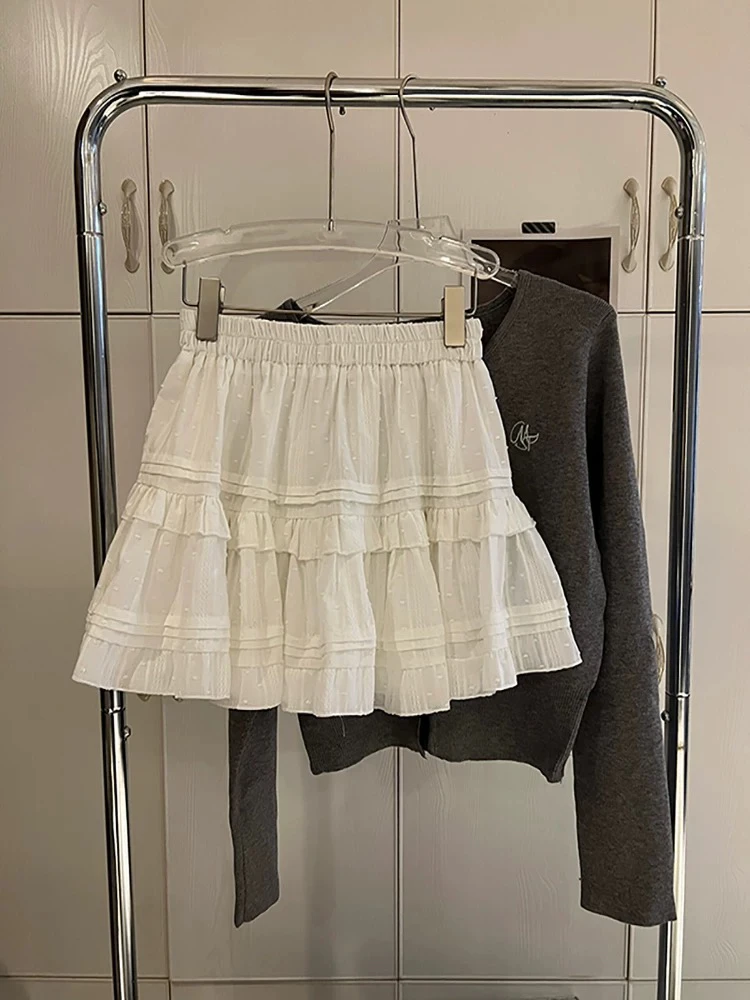 （大發）春夏甜美芭蕾风荷叶边半身裙温柔蛋糕蓬蓬裙