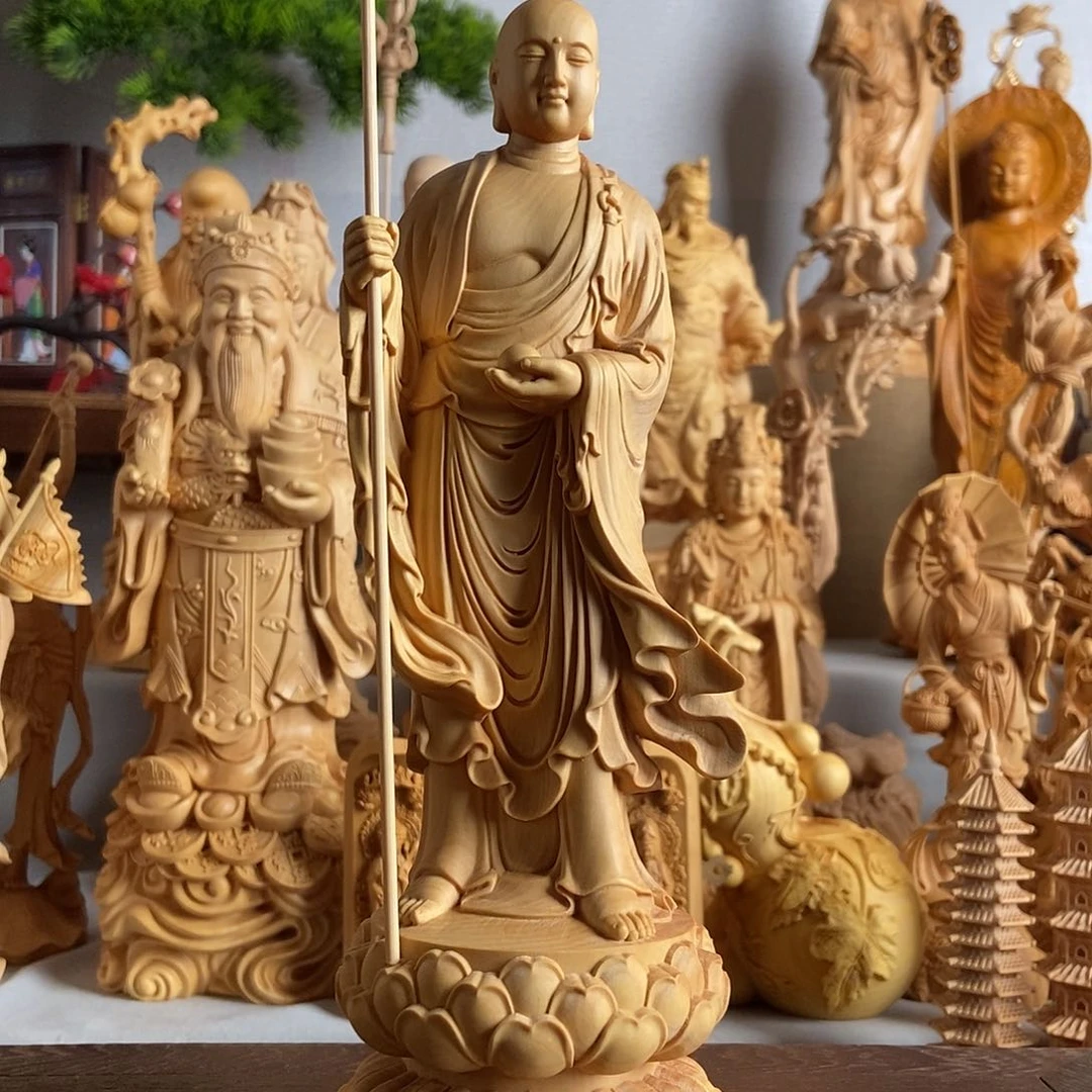 木小叶黄杨木雕地藏22