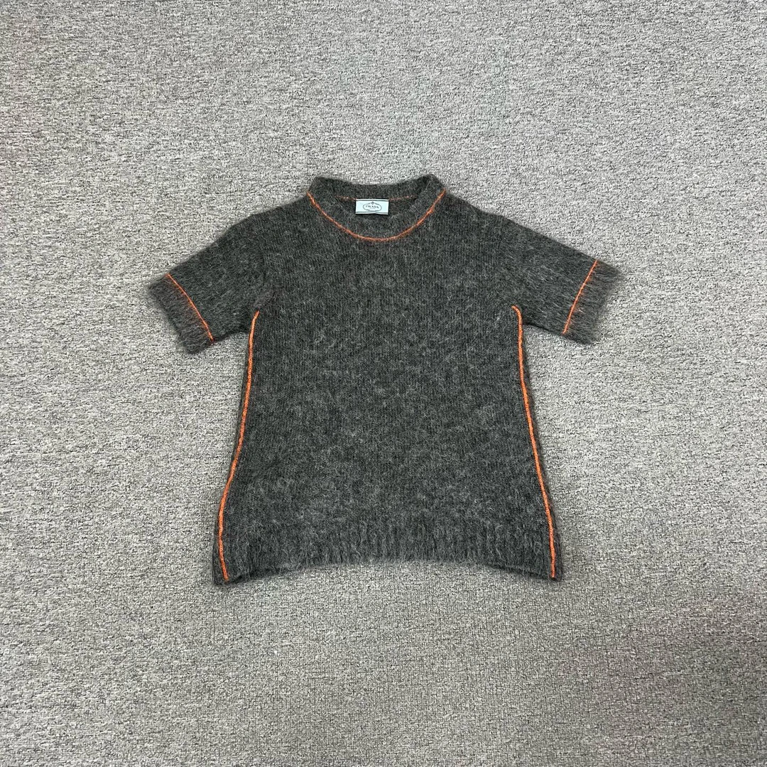 99新 AMIPARIS Prada 普拉达 马海毛 针织短袖 99新 38码