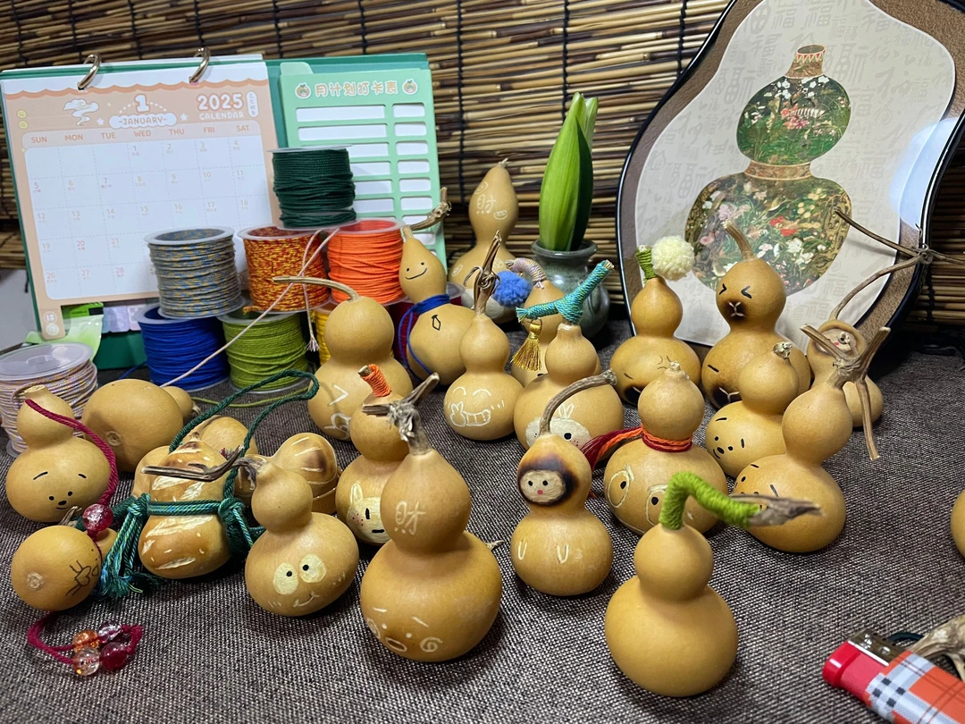 【直播间专拍】可爱表情天然葫芦手捻盘玩卡通摆件