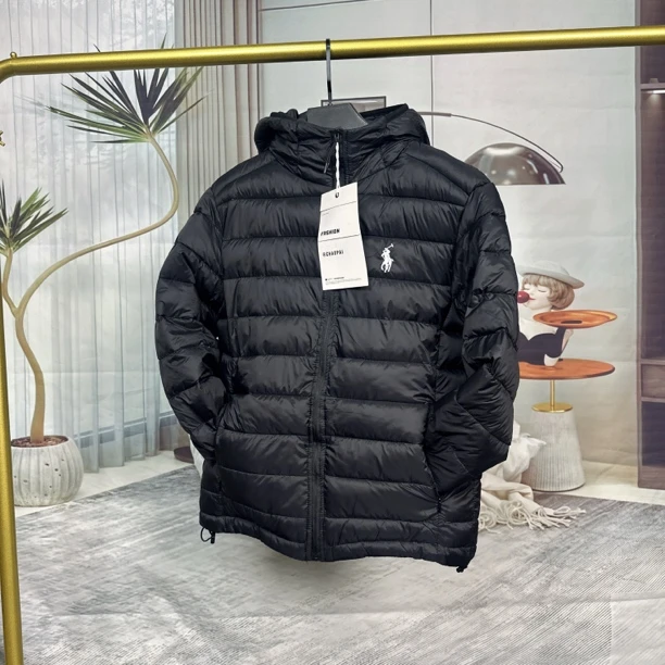 轻薄修身短款连帽排骨棉服时尚休闲男女通用