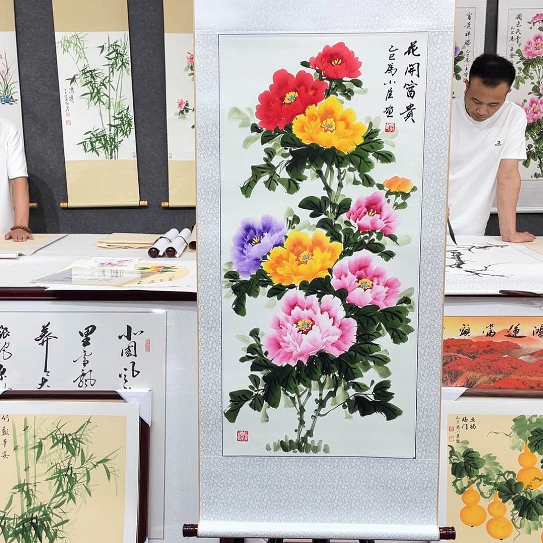 国画手绘手写作品