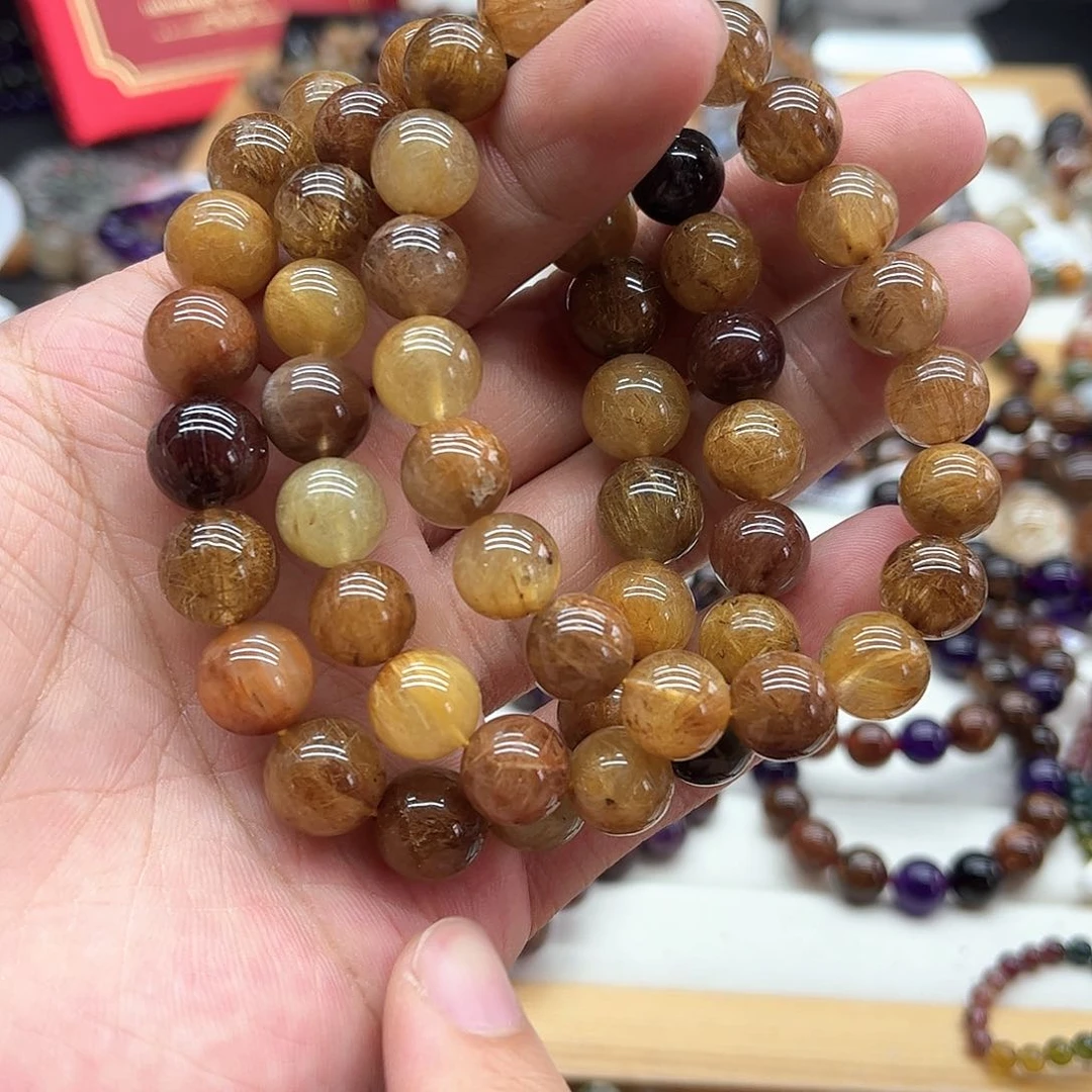 水晶手链未镶嵌多样性发货发一条
