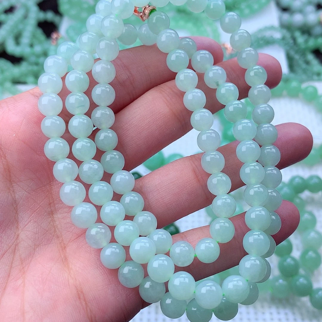 翡翠未镶嵌毛衣链卡7.5