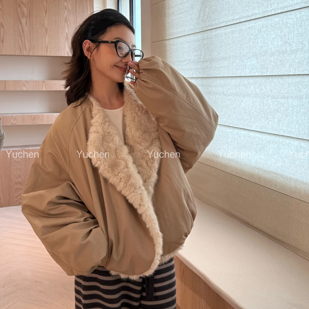 （三色云朵）重磅双面穿人造小湖羊欧貂绒毛毛外套~