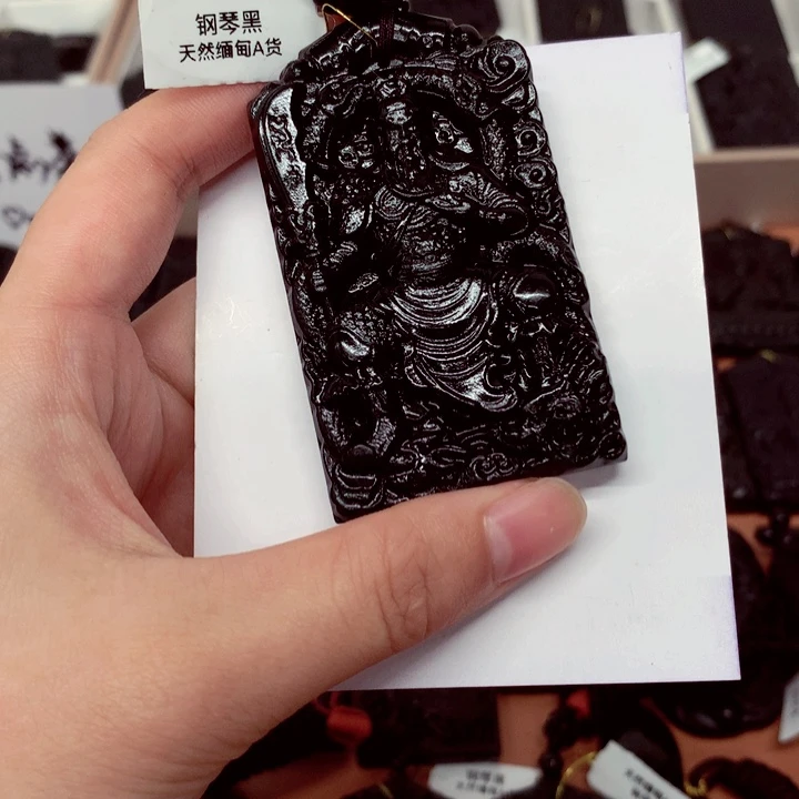 天然缅料a货钢琴黑特色题材挂件