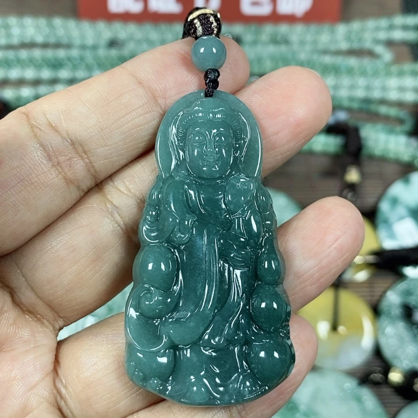 【闪购商品】翡翠颈饰未镶嵌玉吊坠翡翠玉站观音
