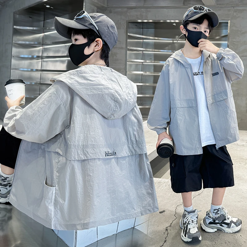童装男童防晒衣夏装外套2025新款儿童中大童夏款薄款夏季防晒服潮