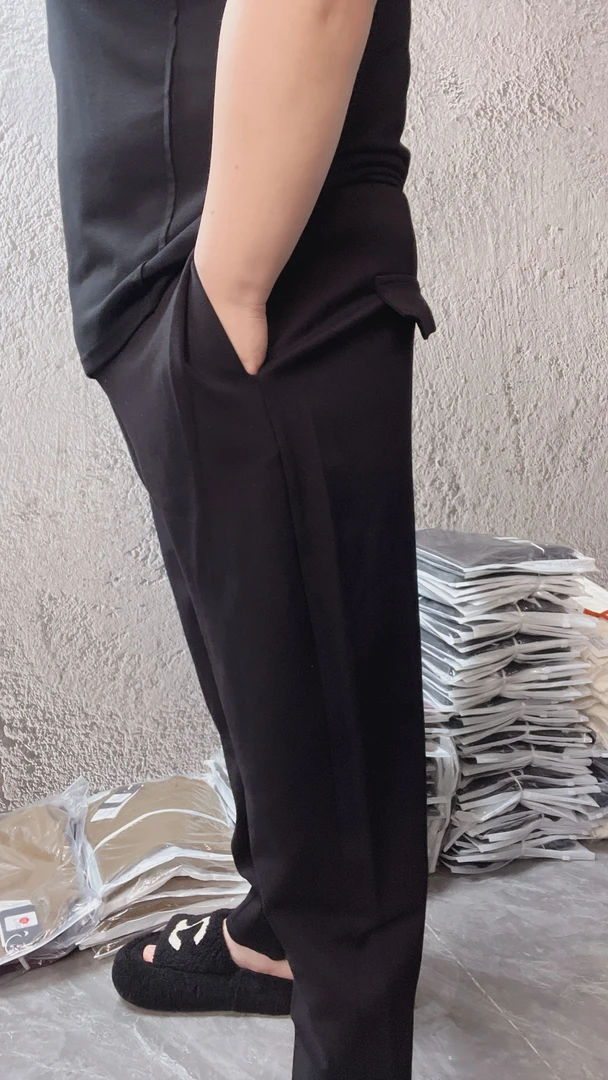 莉姐大码 春秋时尚高腰百搭时尚休闲垂坠女裤