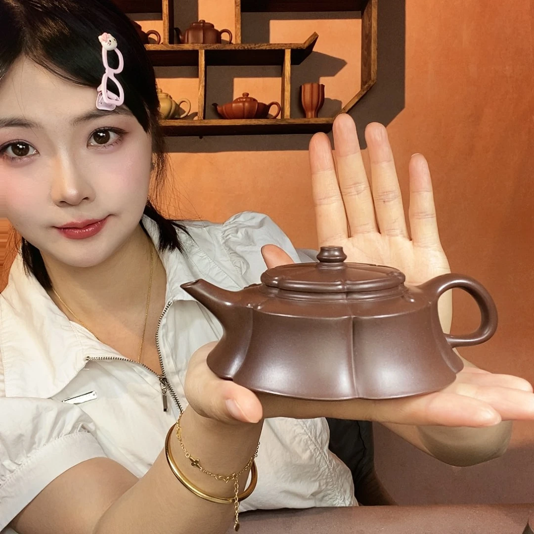 茶壶紫砂设****孤微瑕玲珑如意180cc！