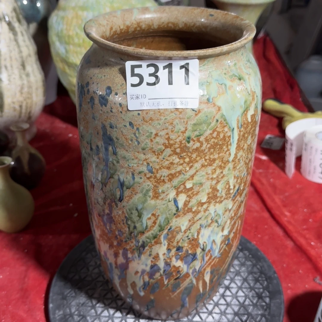 瓷片景德镇陶瓷花器默认无孔编号5331口13高34