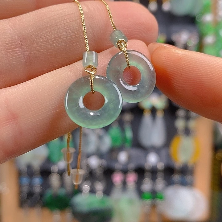 翡翠未镶嵌耳饰翡翠