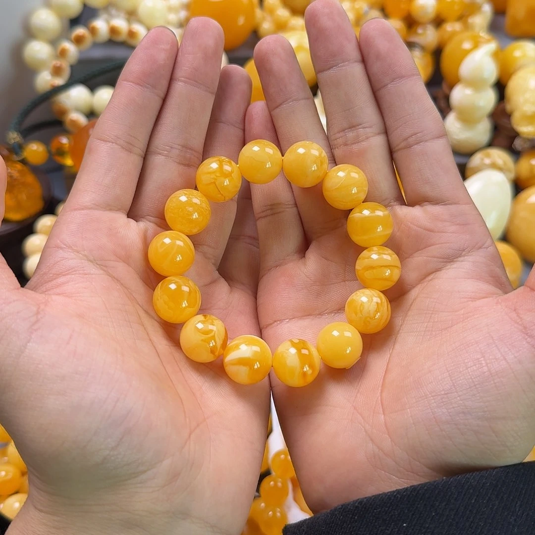 琥珀珠宝奇石未镶嵌15mm