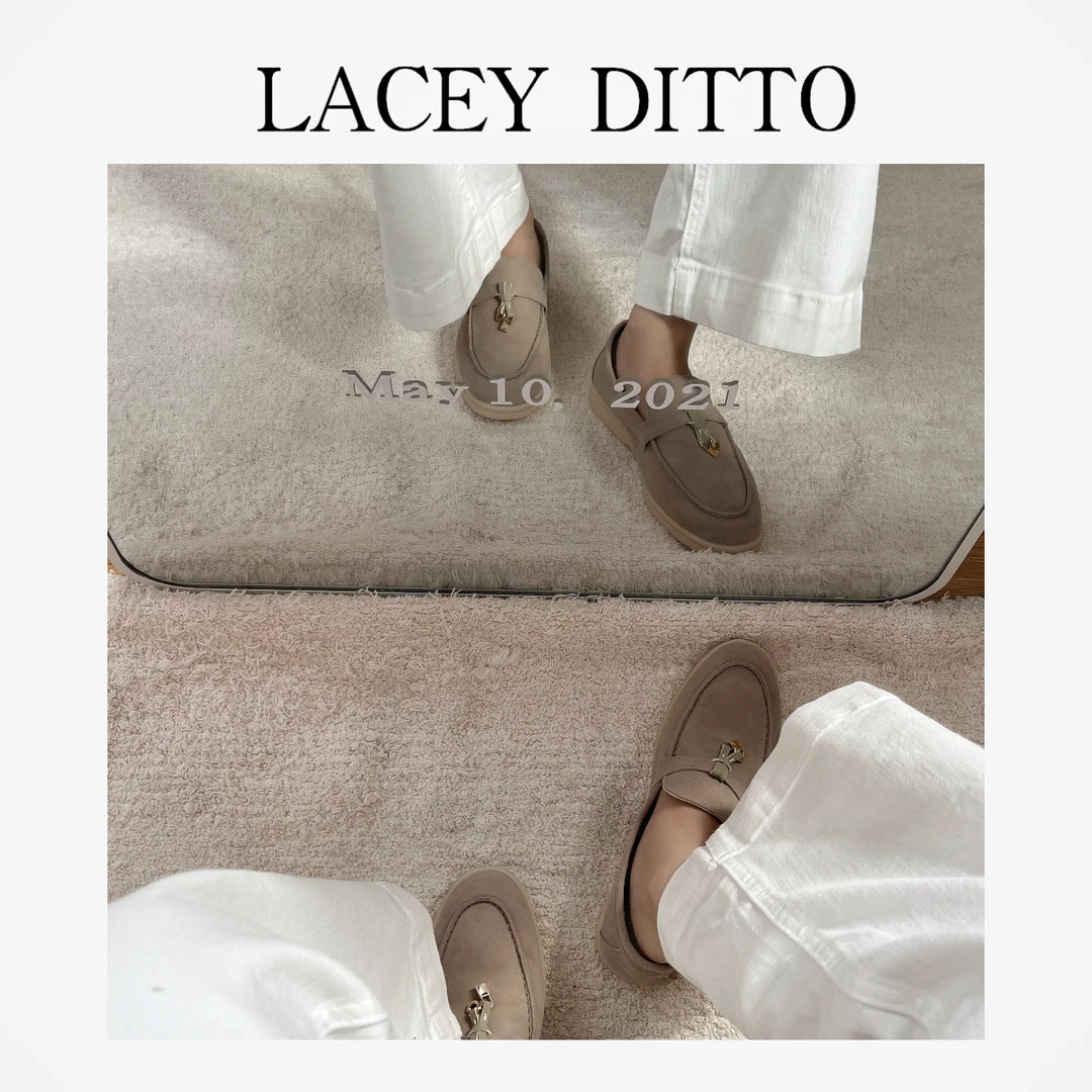 LaceyToDitto 2025 5/3卡其羊京皮英伦风乐福鞋