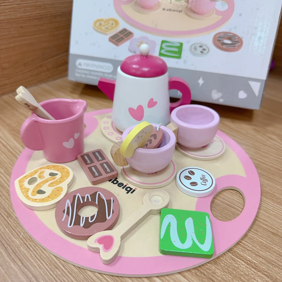 木制过家家仿真茶壶茶具 下午茶玩具儿童幼儿园生日礼物