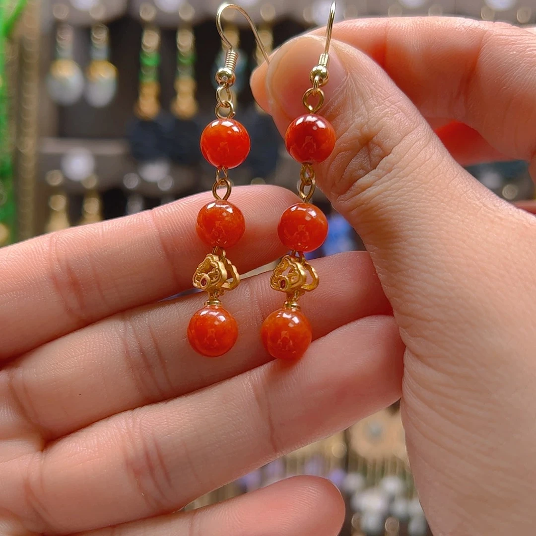 翡翠合金耳饰翡翠