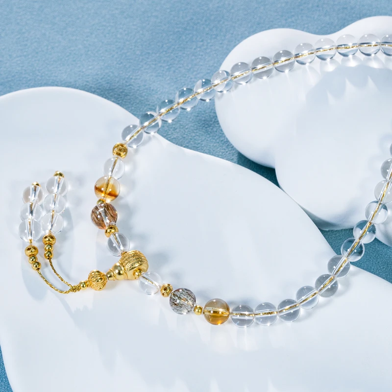 【福禄通途】天然108珠白水晶项链-2500142-（天然珠宝多样性发其一)