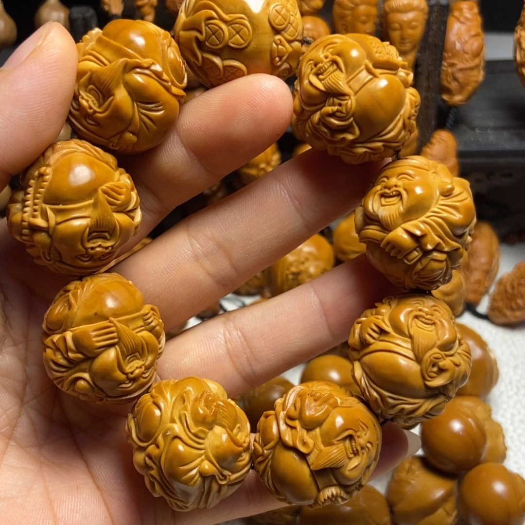 【闪购商品】手串/手链橄榄核?****?八宝财神微上色