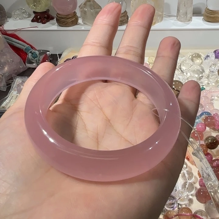 未镶嵌手链水晶手镯马粉55圈口
