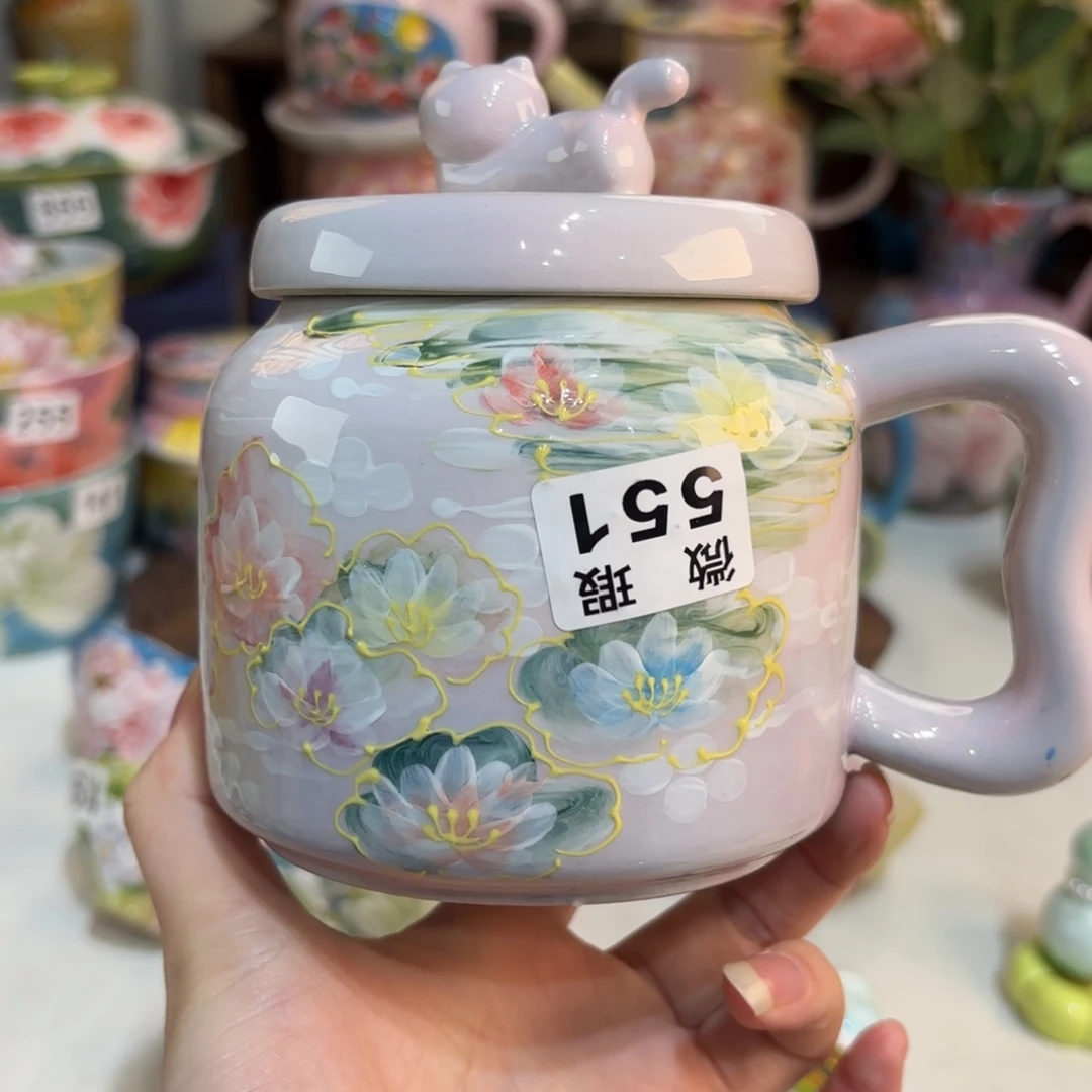 景德镇手绘高温釉下彩陶瓷茶具