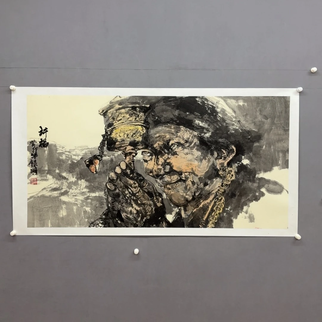 国画艺术家真人手绘