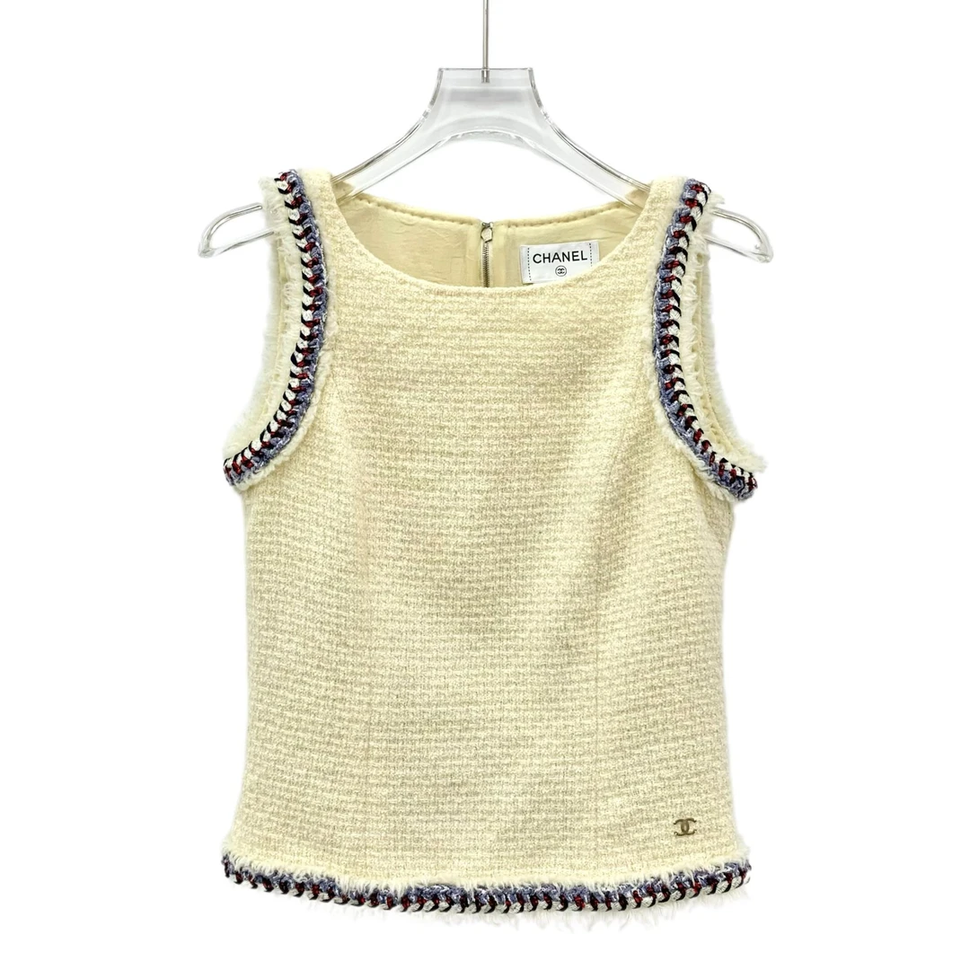 95新 Chanel/香奈儿  KW0561 凡尔赛宫系列 针织背心  XS码